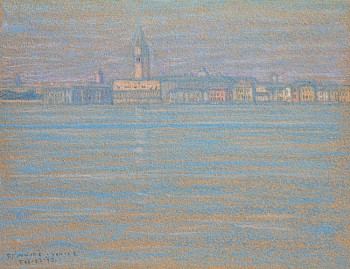 artists abroad:&nbsp;Henry Cooke White Venice Calm, 1897