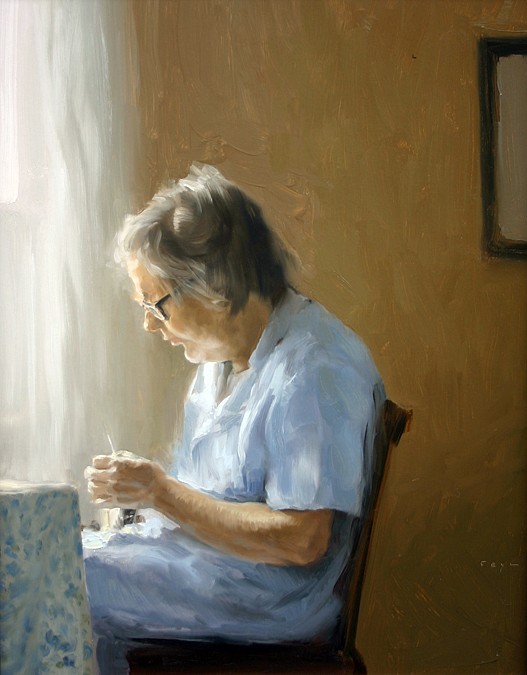 Ralf Feyl, Mending, 2009
oil on board, 18"" x 14""
JCA 5825A
$5,000