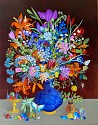 Charles Jay, Bouquet with Fruit and Jewels
oil on canvas