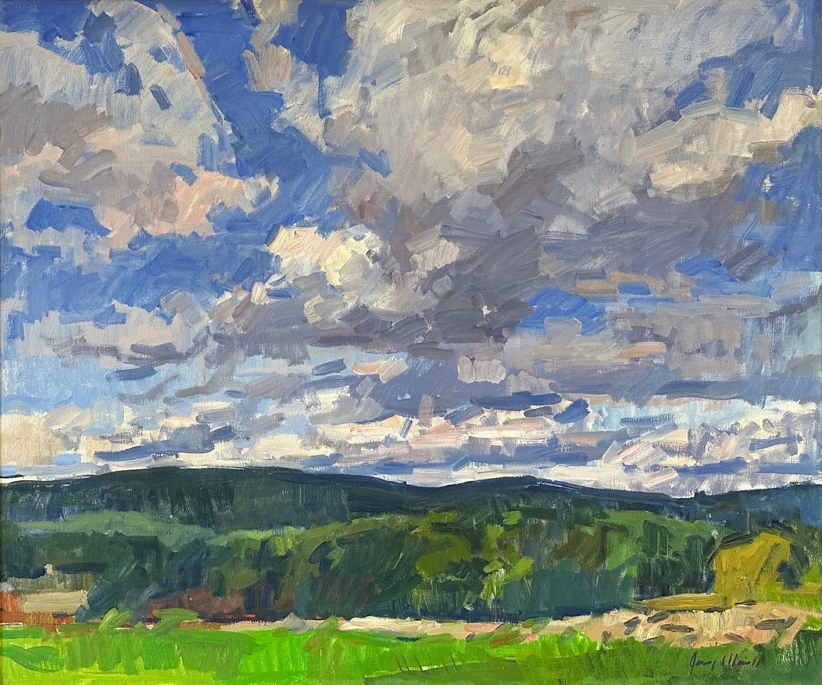 Jerry Weiss, Late Summer Sky Over Tiffany Farm, 2021
oil on linen, 30"" x 36""
JW 0823.01
$6,000