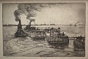 Charles Adams Platt, Canal Boats and Tugs
1887, etching on paper