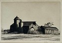 Thomas Willoughby Nason, Hebron Barns
1938, copper engraving on paper