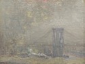 Charles Vezin, Gray Evening (Brooklyn Bridge)
oil on board