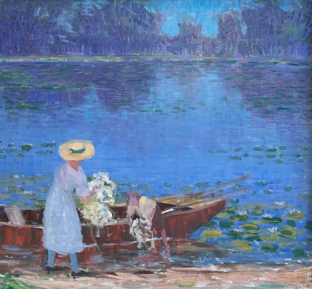Harry L(eslie) Hoffman, Setting Off
oil on canvas, 24"" x 26""
GM 0126
$17,500