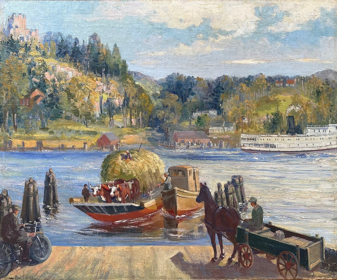 Paul E. Saling, River Life (The Chester-Hadlyme Ferry)
oil on canvas, 25"" x 30""
JCA 6980
$9,500